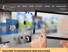 Tablet Screenshot of inexpensivewebsolutions.com